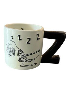 PEANUTS Mug Peppermint Patty zZZZ Sleeping at Desk Z 3D Handle HALLMARK 16 oz